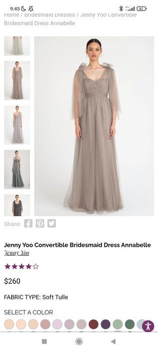 Rochie seara ocazie eveniment gri Jenny Yoo