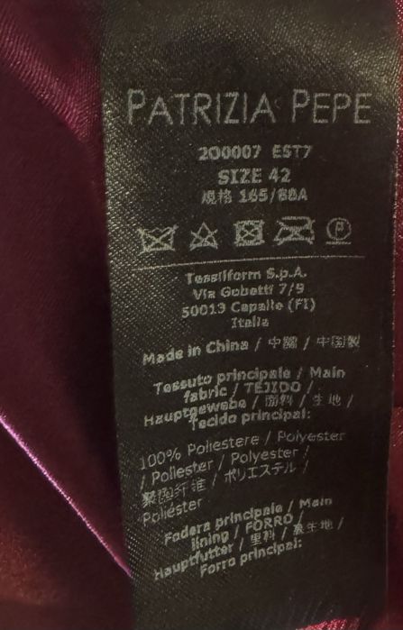 PATRIZIA PEPE Оригинално Палто, купено за  420€,  продава се на Топ Цена от 169€,  Ново