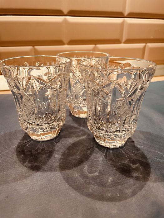 Vand set de 3 pahare CRISTAL pt  VIN - BOHEMIA