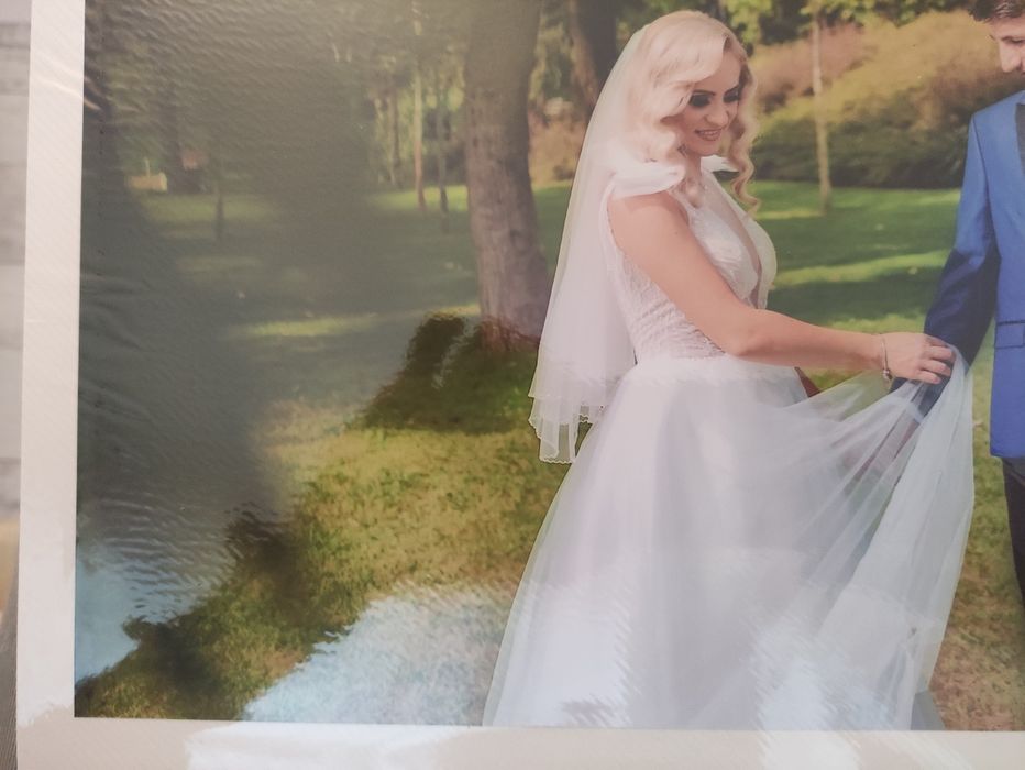Rochie de mireasa cu trena Anisia,  Atelier Zabo, voalul cadou https