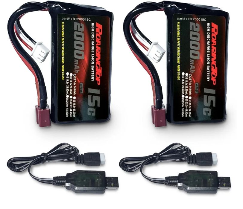 Батерии RoaringTop 2000 mAh 15C (2 бр.) + USB зарядно