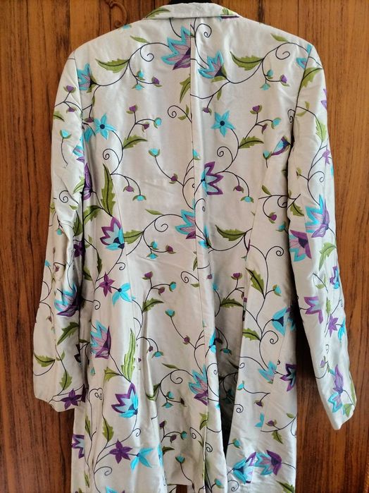 Sacou din matase brodata cu imprimeu floral, Jones, nou, mar 40-M