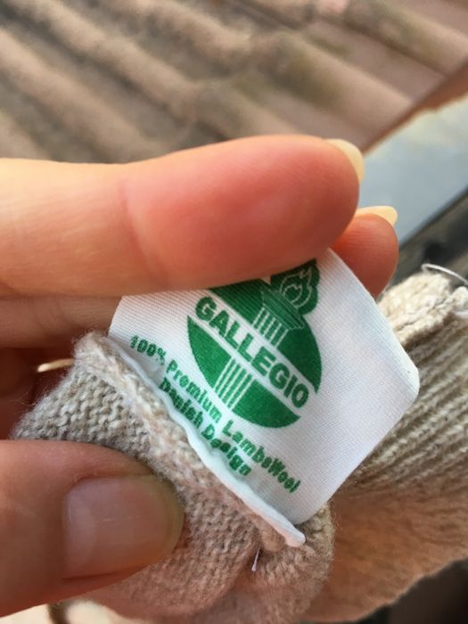 Вълнен винтидж италиански пуловер беж, С