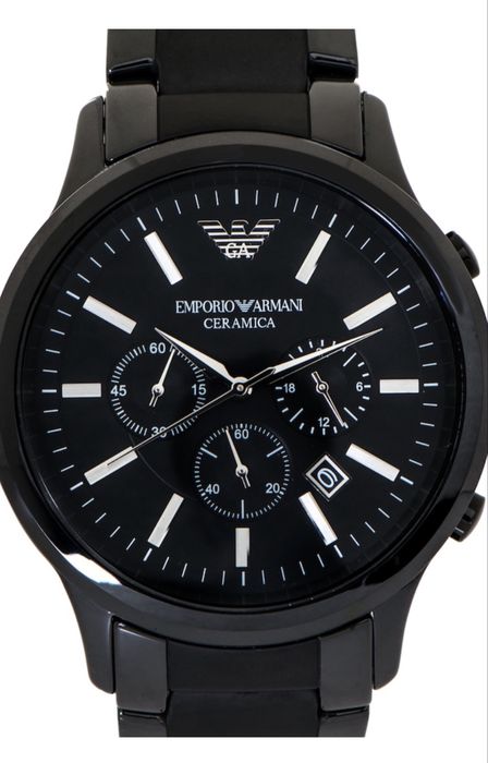 Emporio Armani Черен часовник с хронометър