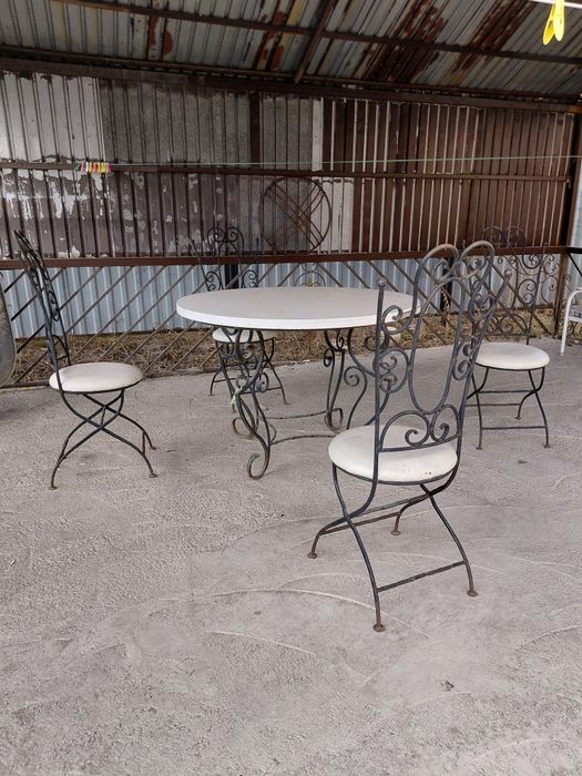 Стол стульями для Беседке.