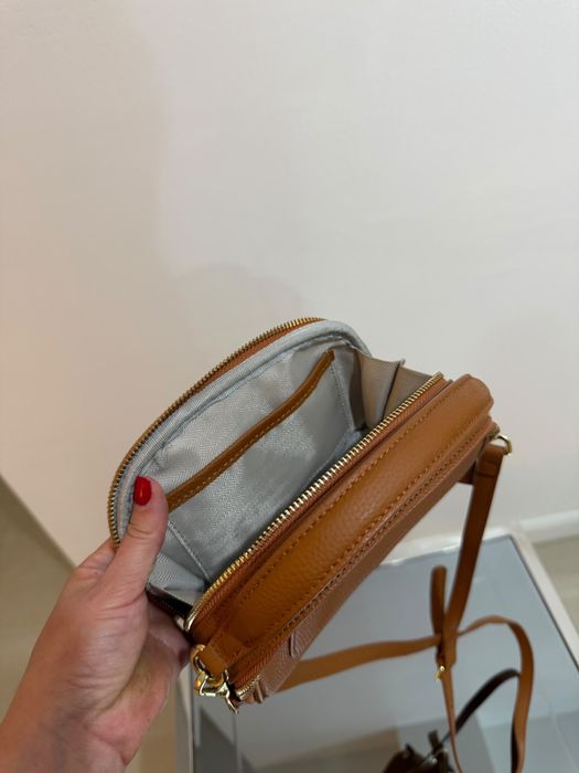 Geantă tip crossbody, model elegant, nuanță maro coniac
