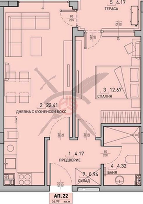 Продава се Двустаен апартамент в София, Малинова долина - 67 кв.м за 1717 €/кв.м - Снимка #7
