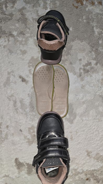 Pantofi copii fete din material sintetic Geox, Gri - B566DC_0NFBC_C1325