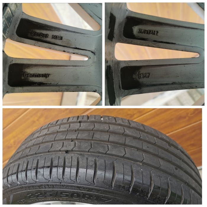 Jante originale Vw R17" cu cauciucuri noi de vară 225/50/17