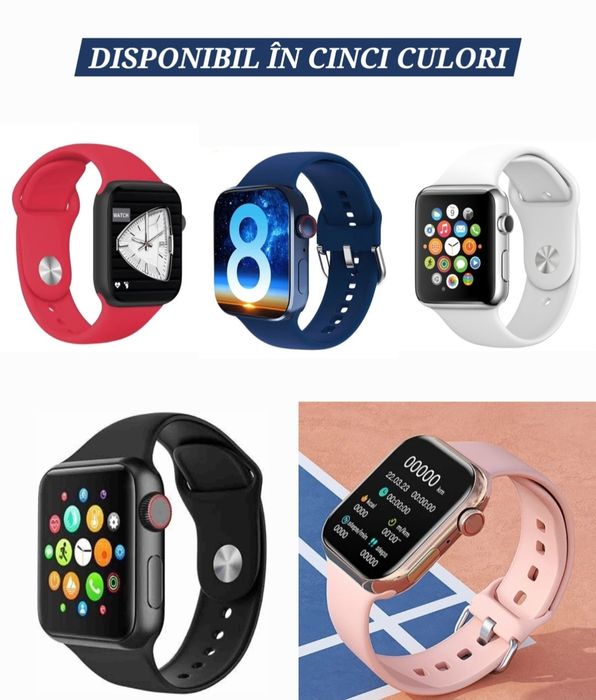 Ceas Smart. Apel vocal/Mesaje/Notificări/Muzică pe ceas. Multe culori.