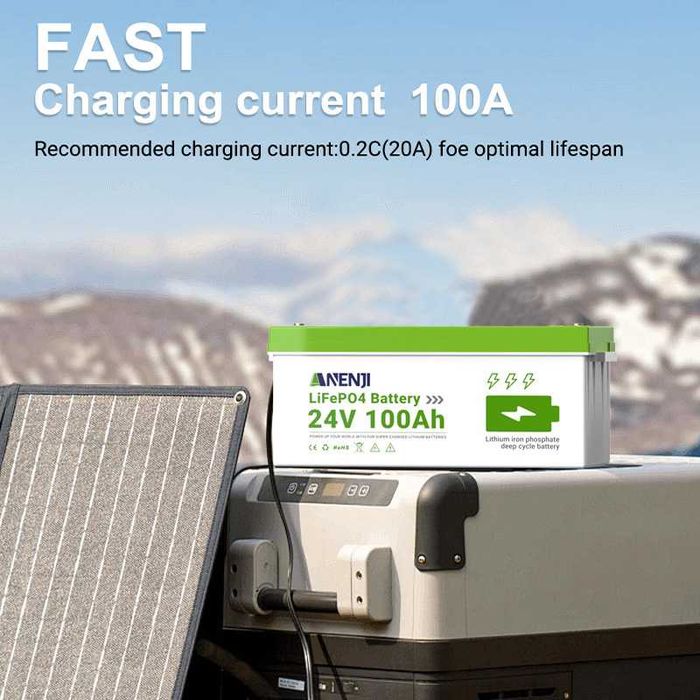 Baterie LifePo4 Anenji 24V 100Ah Bluetooth