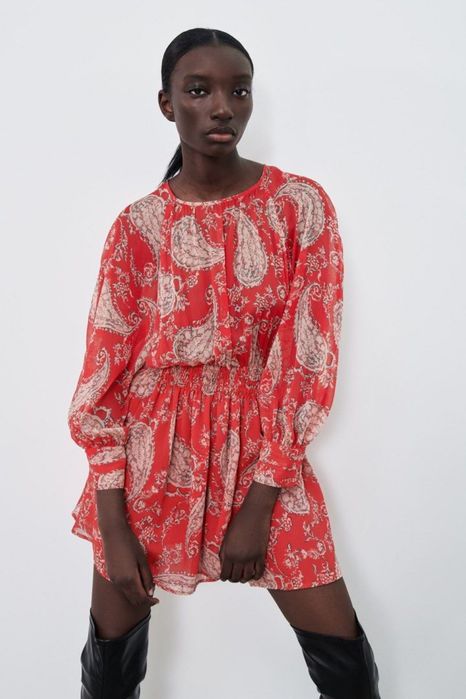 Платье шифоновое Zara XL