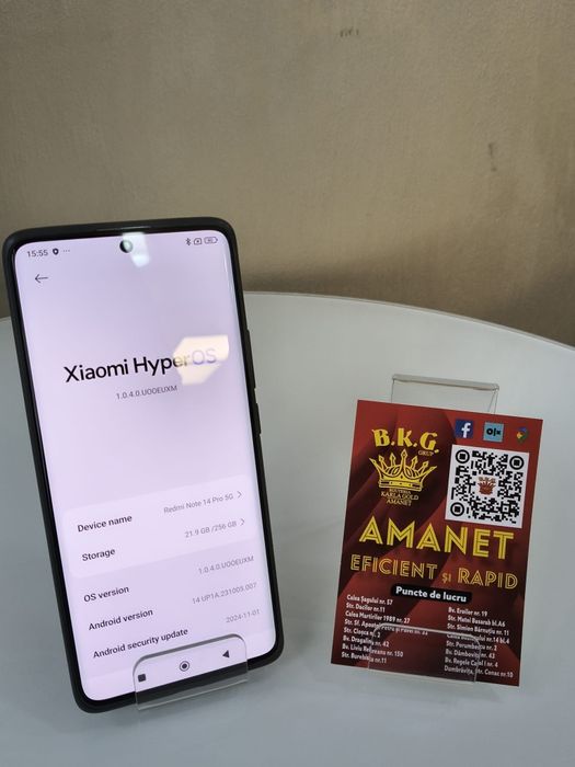 Redmi Note 14 Pro 256gb Amanet BKG