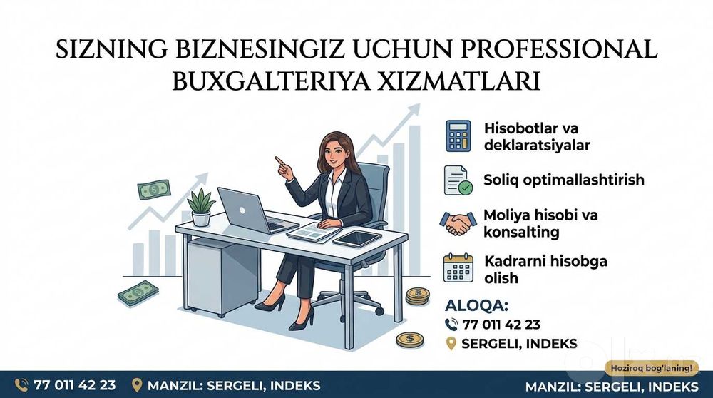 Buxgalteriya xizmati | "COUNT UP" – Biznesingiz uchun ishonchli hamkor