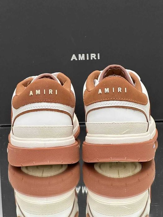 Amiri Classic Low "White/Brown"