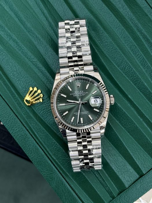 Rolex Date-Just 36mm Green Mint Dial Cal 3235