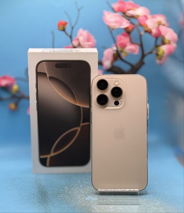 ГАРАНЦИОНЕН!!! Apple iPhone 16 Pro, 128GB,Desert Titanium + аксесоари