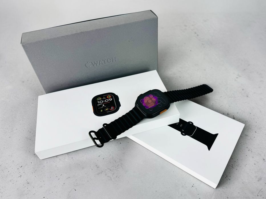 KATO НОВ! Apple Watch Ultra 2 49mm Cellular Black Titanium Black Ocean Band Гаранция!