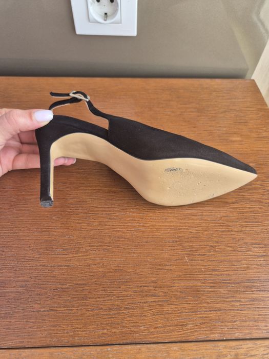 Sandale piele intoarsa naturala