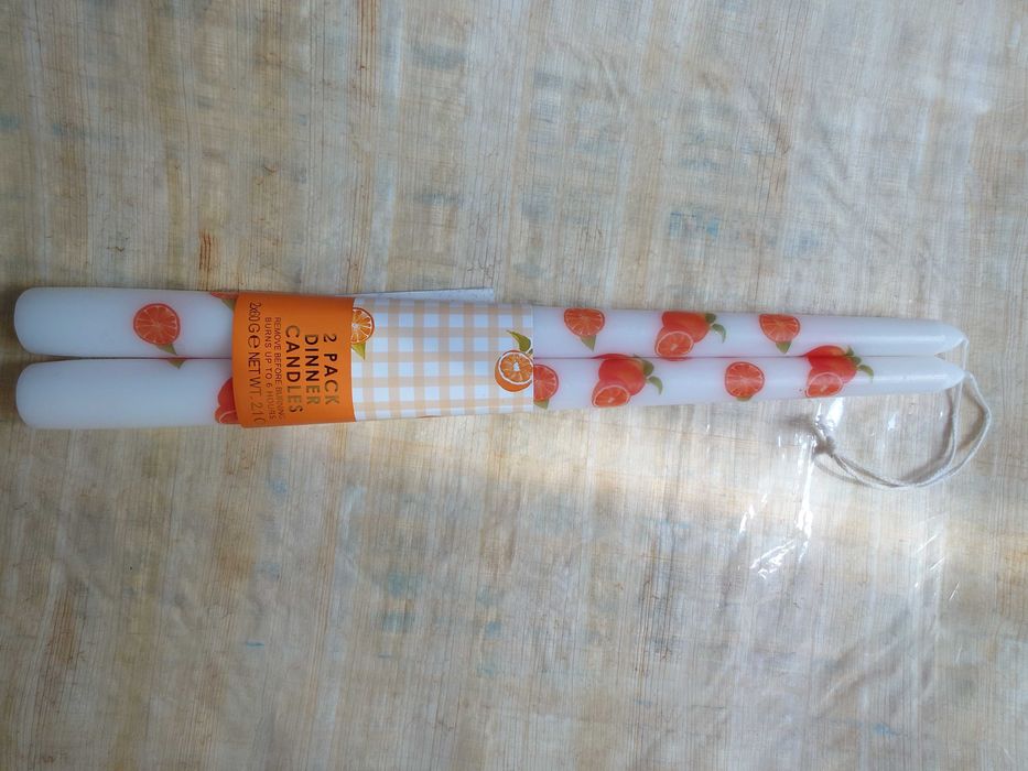 Свещи с портокалов мотив