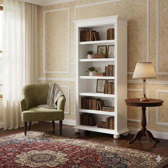 Etajera biblioteca din lemn masiv Seby