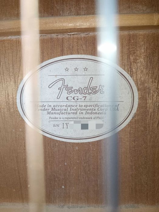Fender CG-7 гитара классическая