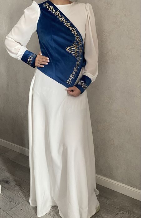 Национальное казахское платье .Образ сырга салу , келин шай.