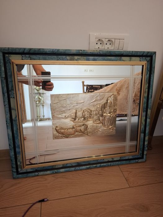 Tablou folie argint bazorelief