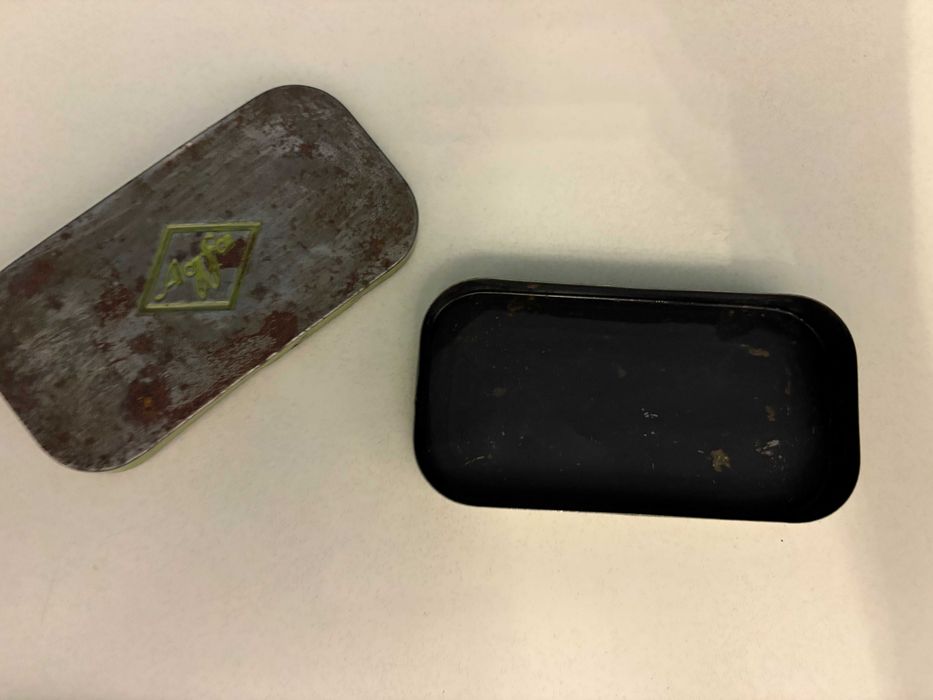 Cutie metalică veche pentru benzi de film AGFA Germania ani 1940