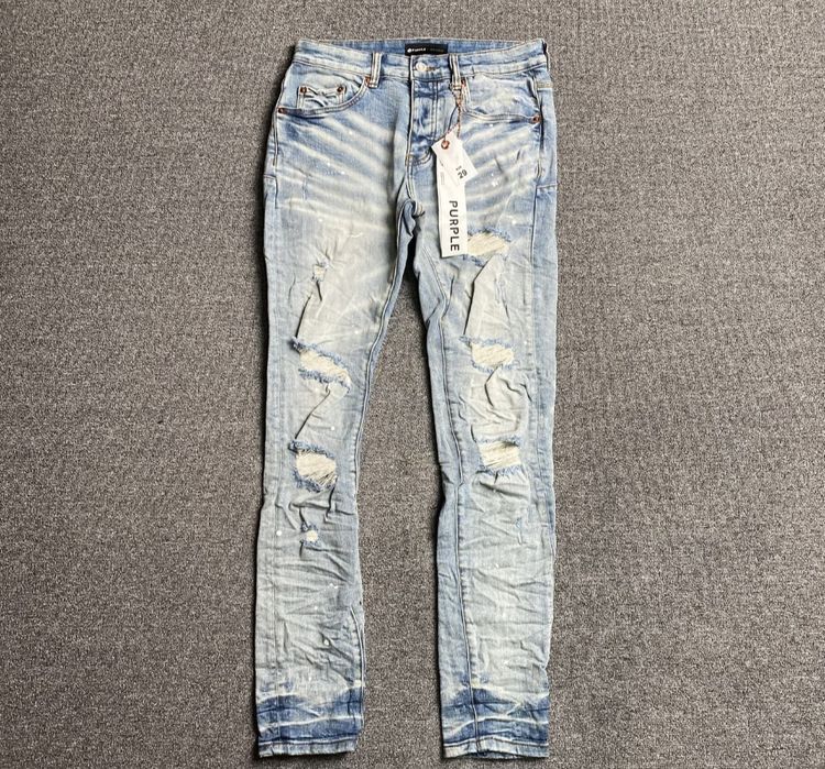 Purple ripped jeans