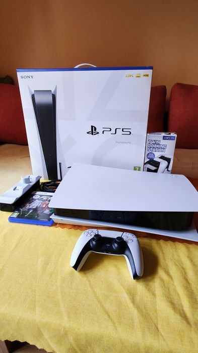 PS5 Disk Edition / Конзола Playstation 5 Disc Edition 825GB White CFI-1116A + FC26 +  Докинг Станция + Контролер DualSense