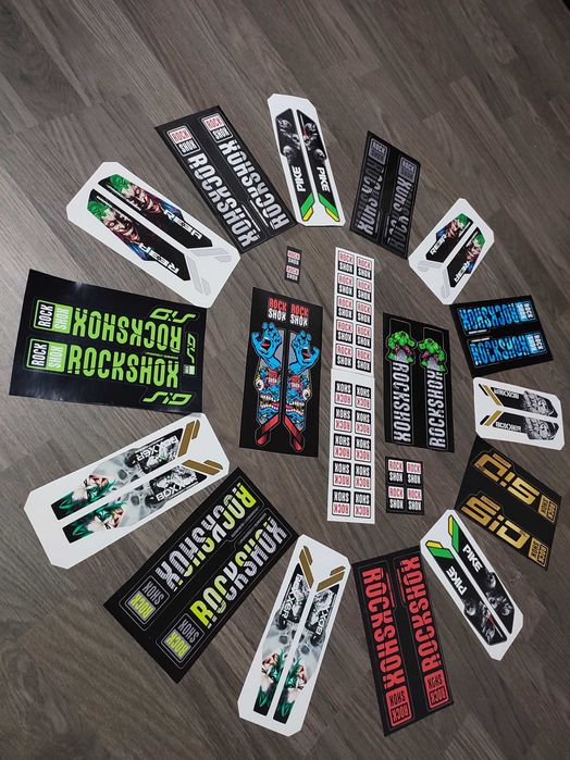 Стикери за вилка,шок,капли,рамка MTB DH Ebike Cube Giant Canyon и др.