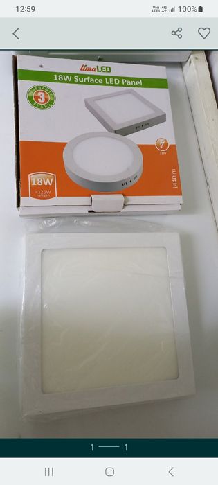 Lămpi cu leduri pătrate putere 18 W