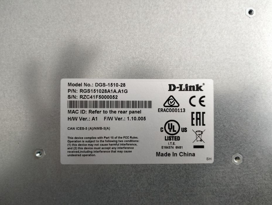 Продам коммутатор D-link DGS-1510-28
