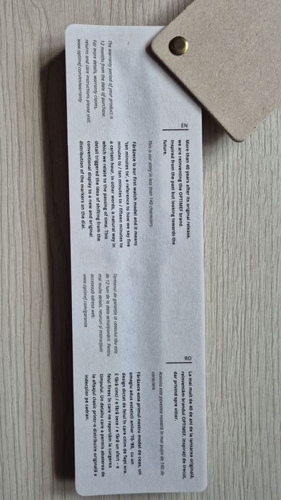 Ceas Optimef - FARA ZECE
