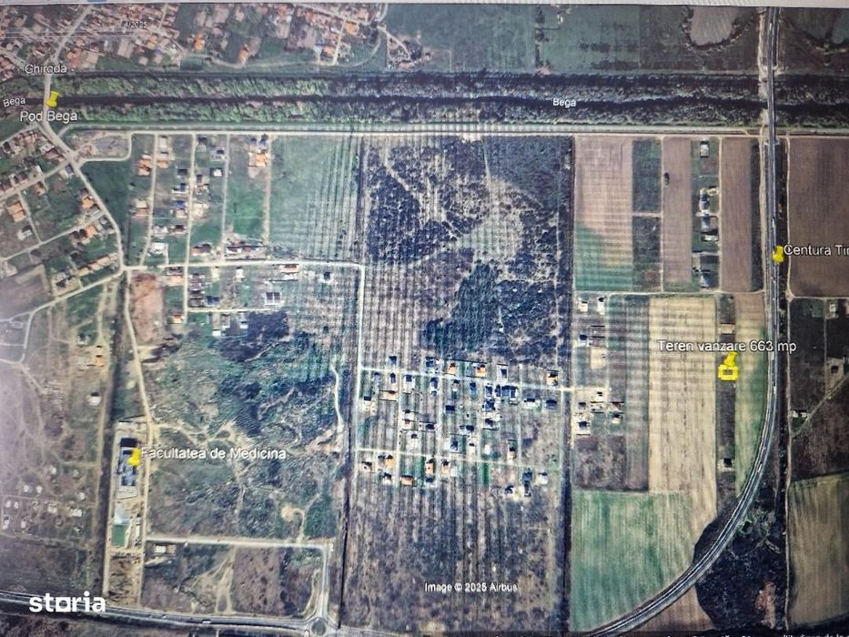 Teren de Vanzare 633 mp in Ghiroda Pret 69.900 Euro