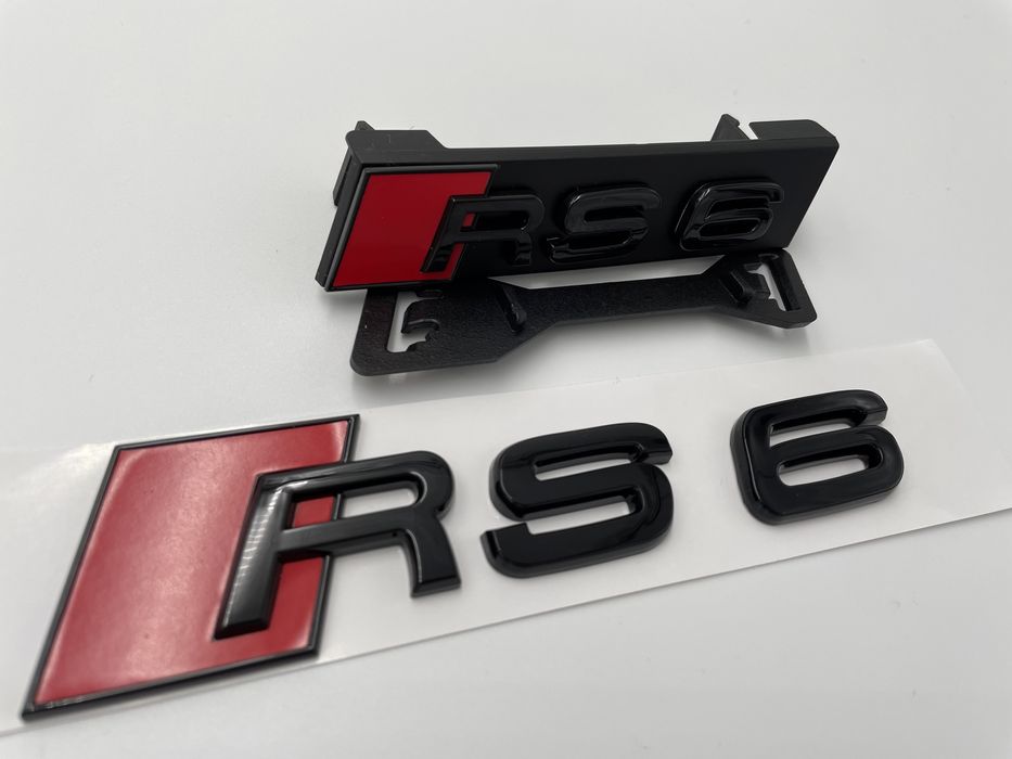 Set Embleme Audi RS6 negru s-line