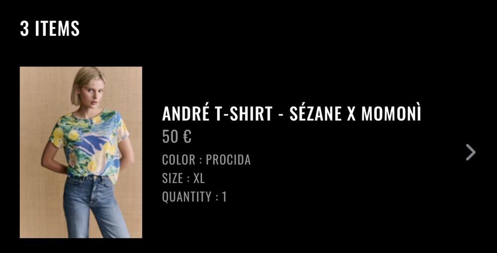 Тениска Sezane x Momoni