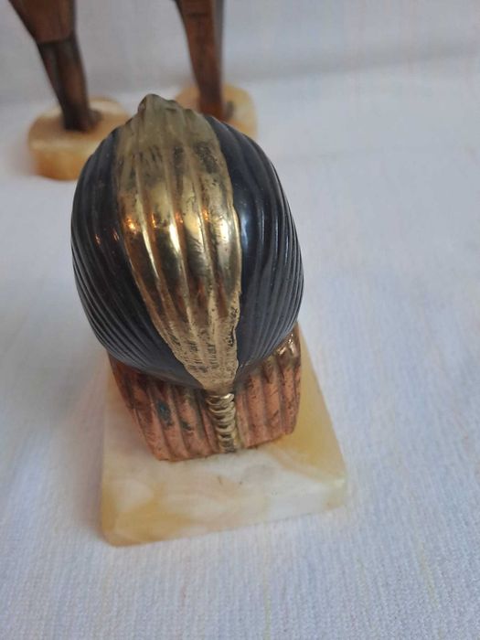 statueta egipteana bronz cupru onix