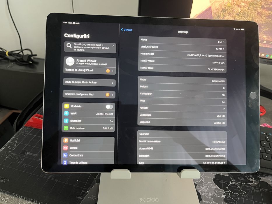 Ipad pro 12.9" 2nd gen 256gb