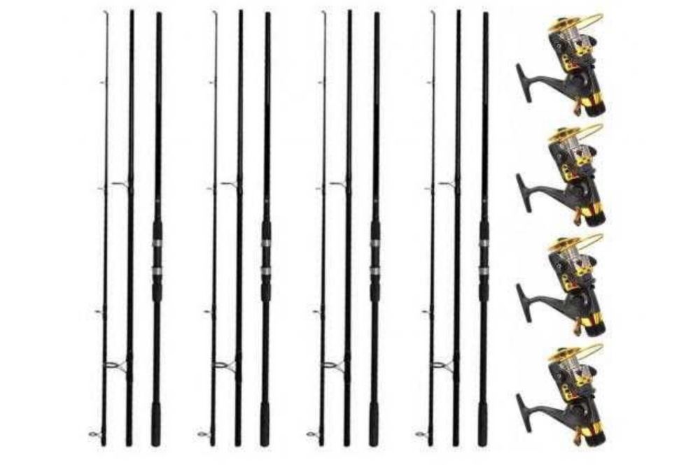 Set 4 Lansete Diamant Alb Next Carp, lungime 3,60 m, 3.5 Lbs, Carbon 8