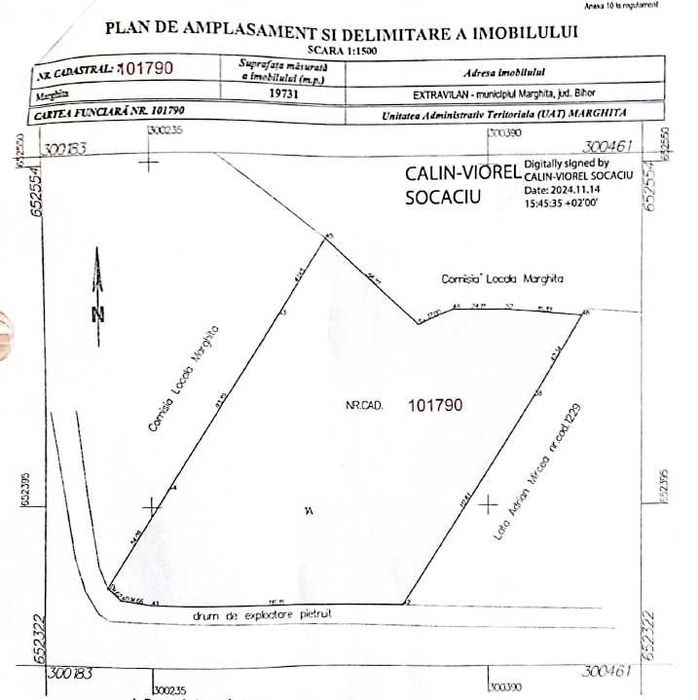 Teren de vânzare/închiriere/ Dealul Mare, loc. Marghita Bihor