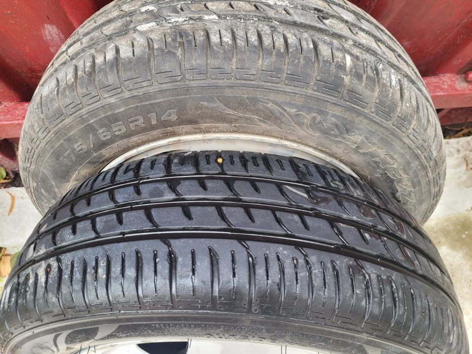 Set 5 aliaj Opel Corsa 175 65 14 și 4 jenti VW de tabla 205 55 16