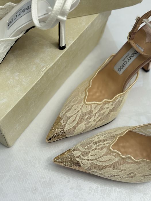 Бежевые Джимми Чу туфли