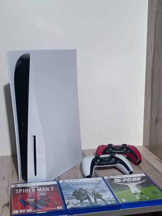PlayStation 5 FAT Disc Edition + 2 оригинальных DualSense + 4 игры