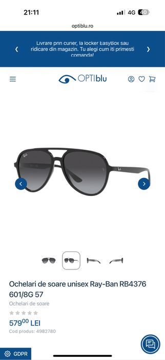 Ochelari Ray Ban Rb 4376 model