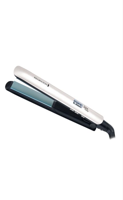Преса за коса Remington Shine Therapy S8500, 230 градуса, LCD, Бяла