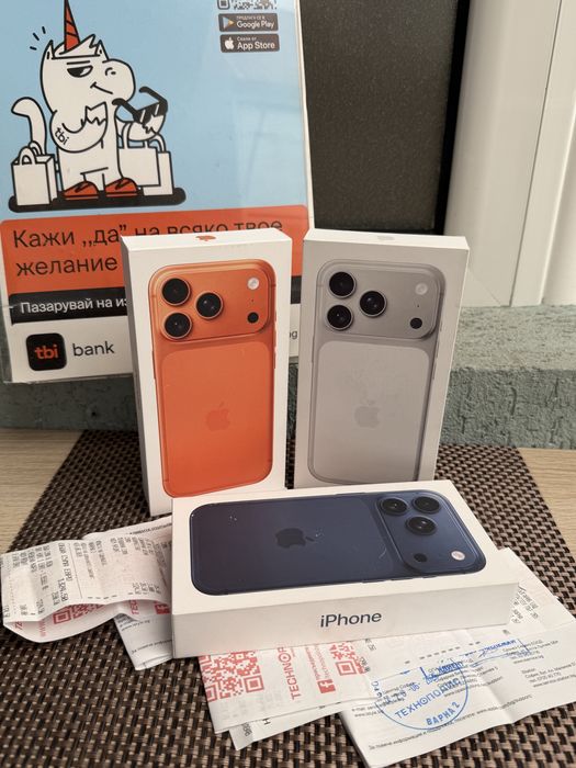 НОВ! 256Gb *ЛИЗИНГ* iPhone 17 Pro Cosmic Orange/ Blue / Silver 24М ГАРАНЦИЯ