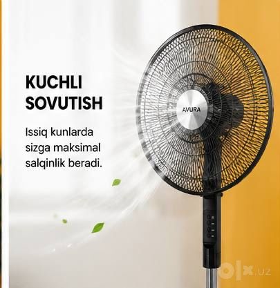 AVURA Ventilyatori | Kuchli Sovutish | Yangi | 3 Tezlik