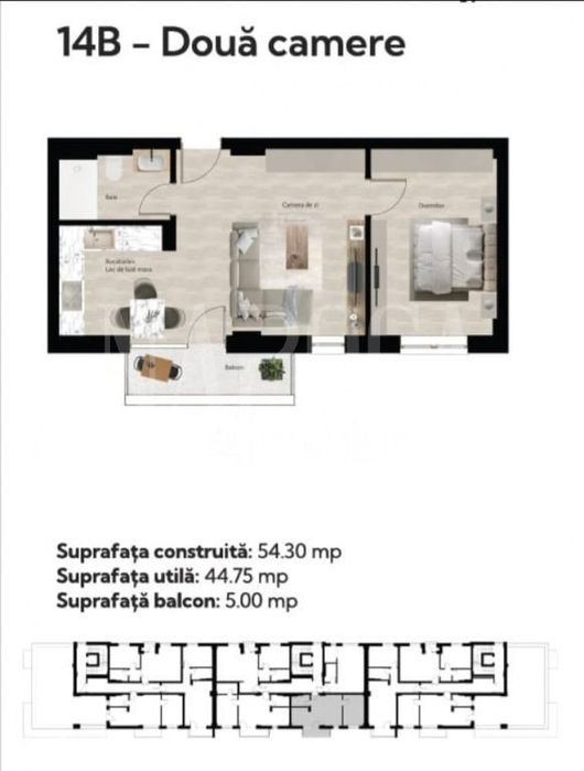 Apartament 2 camere de vanzare in Baile Felix, Cordau